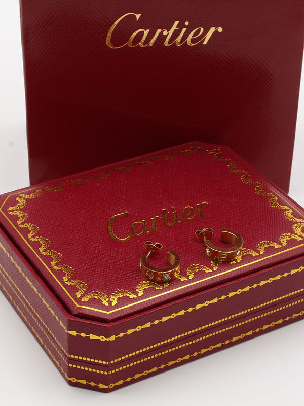 حلق كارتير مدور صغير زركون حلق CARTIER