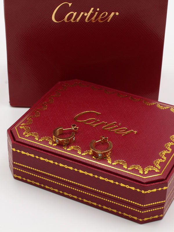 حلق كارتير مدور صغير زركون حلق CARTIER