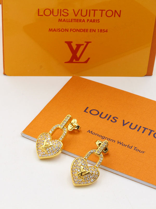 حلق لويس فيتون هارت زركون لوقو حلق louis vuitton