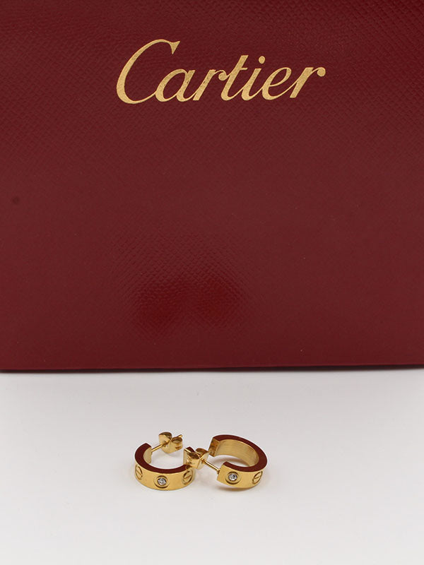 حلق كارتير مدور صغير زركون حلق CARTIER