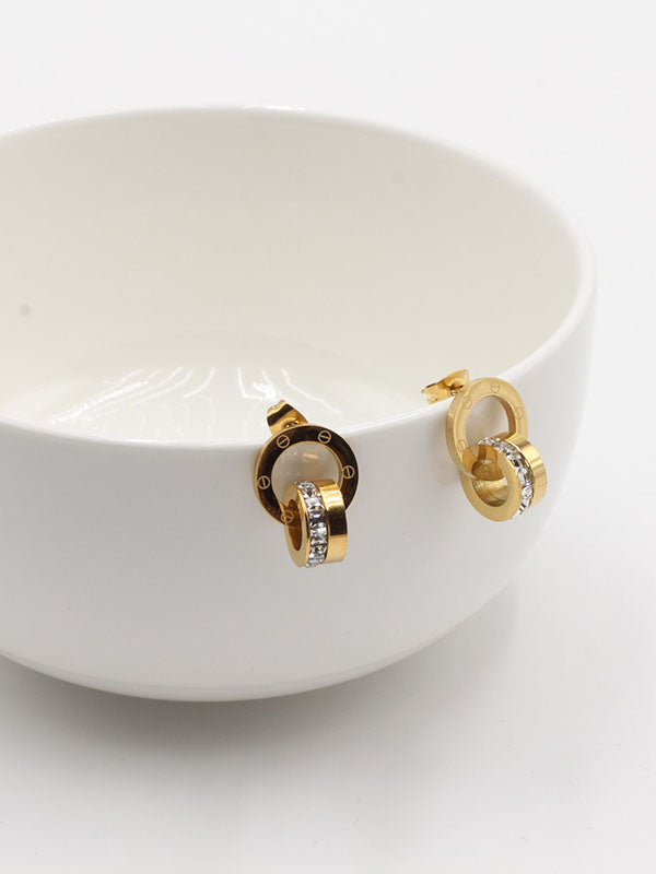 حلق كارتير سيركلز ذهبي حلق CARTIER