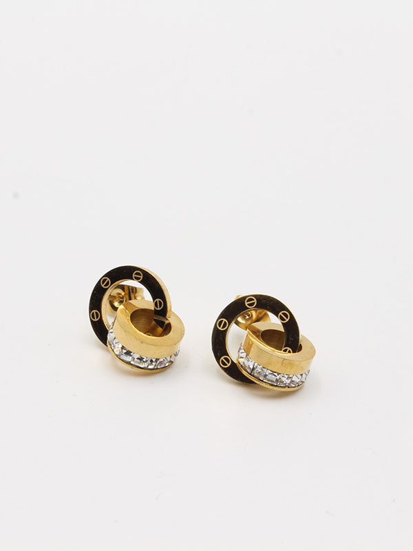 حلق كارتير سيركلز ذهبي حلق CARTIER ذهبي