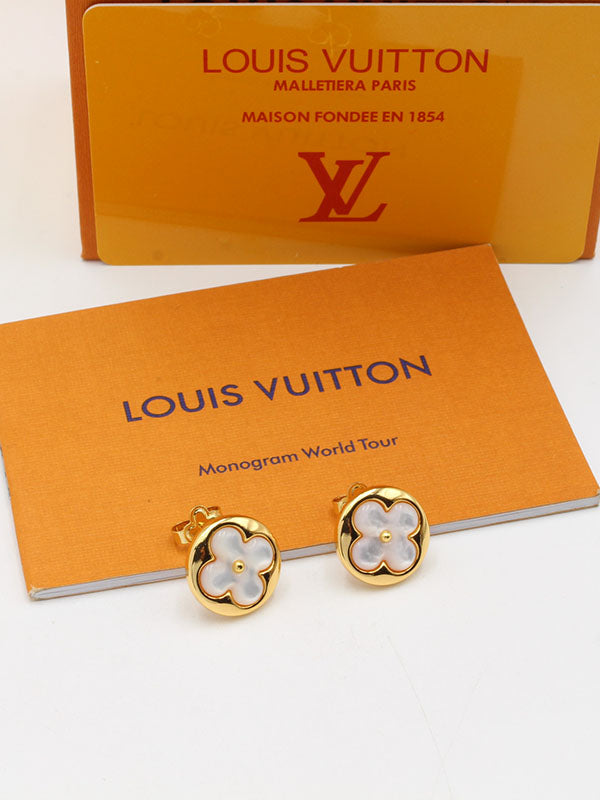 حلق لويس فيتون وايت شيل لوقو حلق louis vuitton