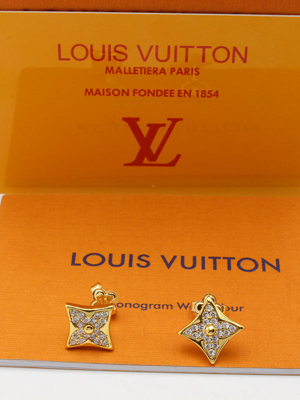 حلق لويس فيتون مربع لوقو حلق louis vuitton