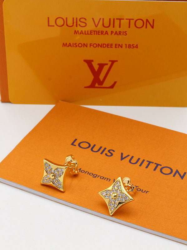 حلق لويس فيتون مربع لوقو حلق louis vuitton