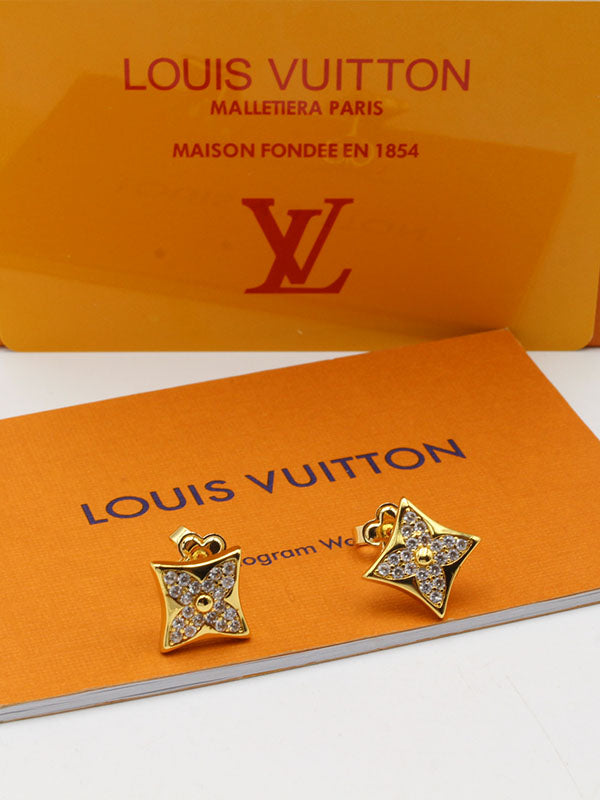 حلق لويس فيتون مربع لوقو حلق louis vuitton