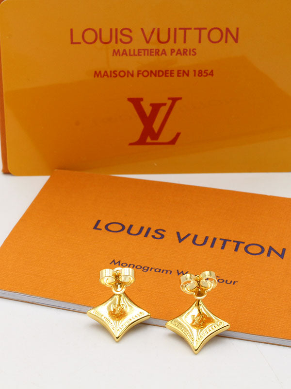 حلق لويس فيتون مربع لوقو حلق louis vuitton