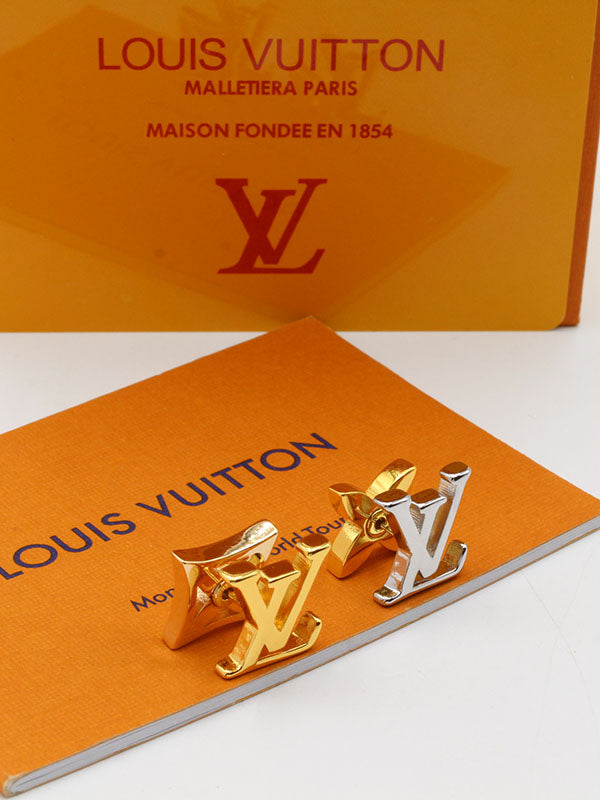 حلق لويس فيتون دبل لوقو فلاور لوقو حلق louis vuitton
