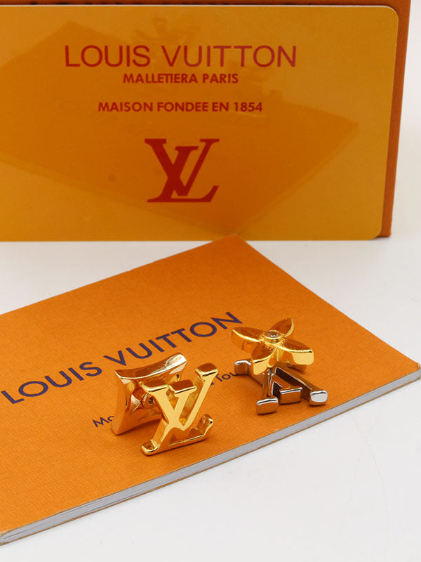 حلق لويس فيتون دبل لوقو فلاور لوقو حلق louis vuitton