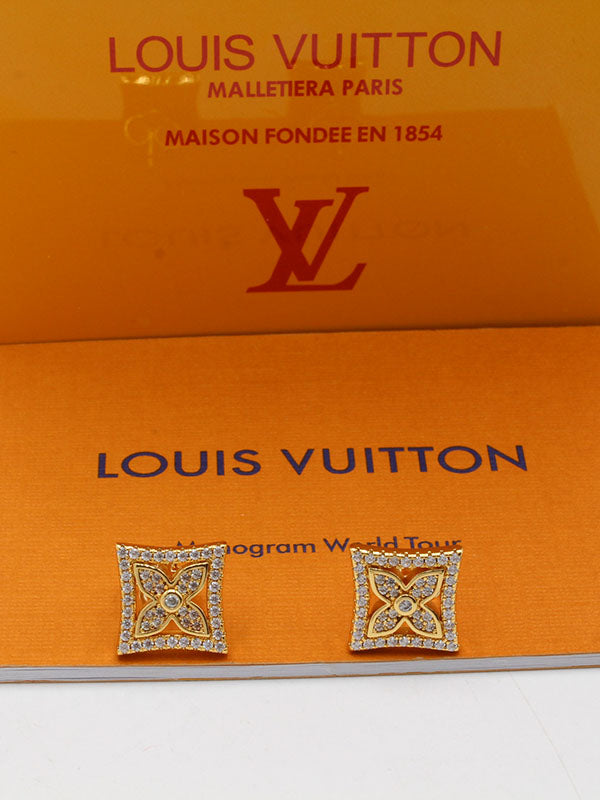حلق لويس فيتون زركون تو فلاور لوقو حلق louis vuitton
