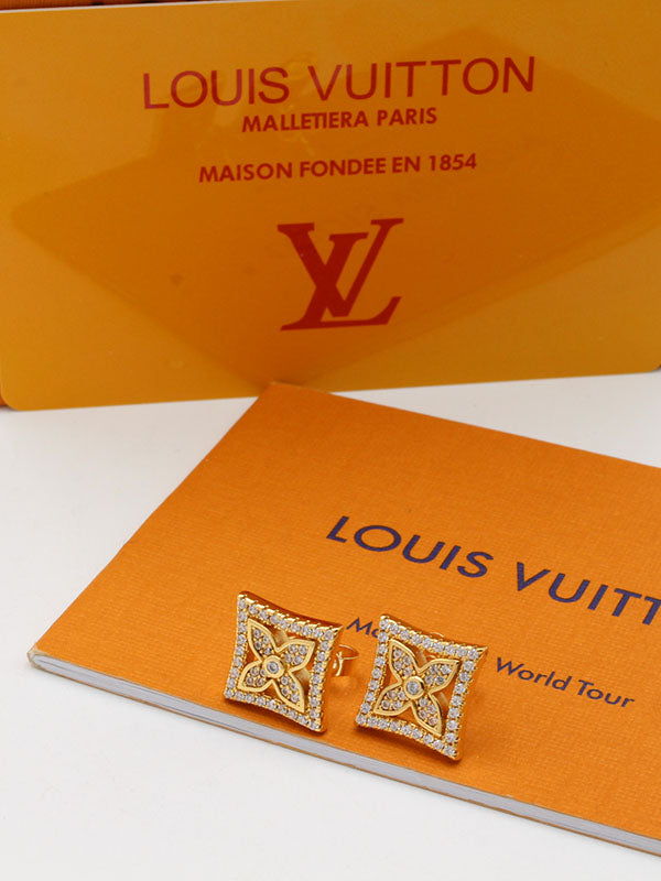 حلق لويس فيتون زركون تو فلاور لوقو حلق louis vuitton