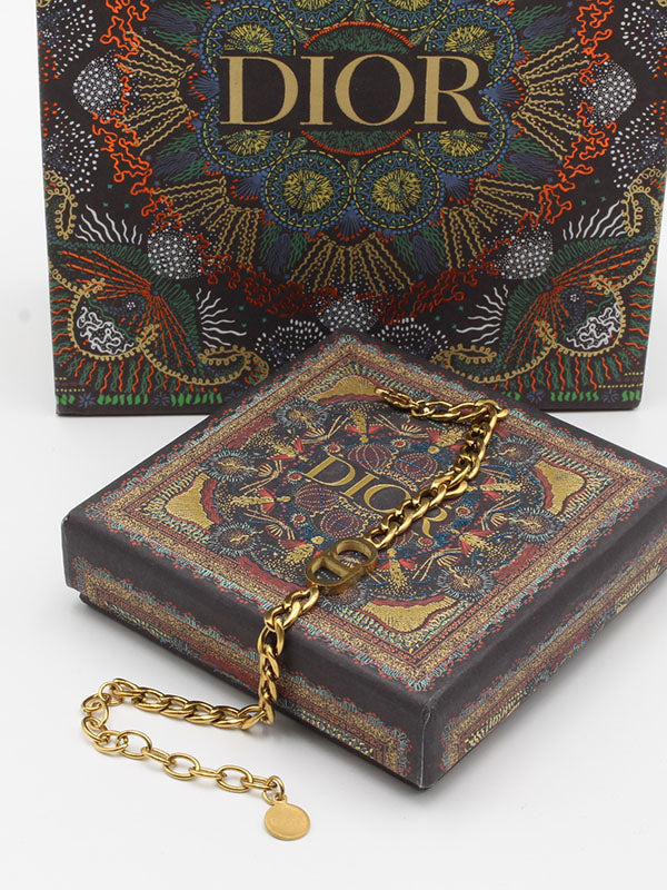 اسواره ديور جنزير ناعمة ذهبي اسواره dior