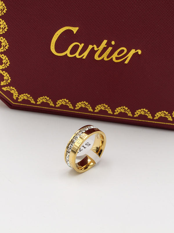 دبلة كارتير كيوبك لاينز زركون خواتم CARTIER