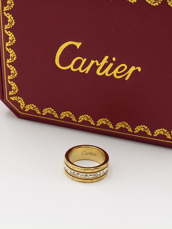 خاتم كارتير كيوبك لاينز زركون خواتم CARTIER ذهبي 6