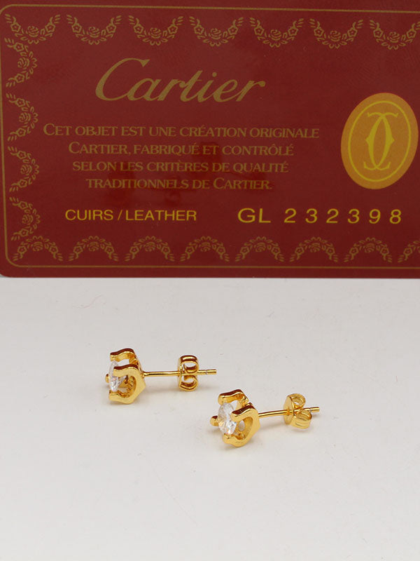 حلق كارتير زركون صعير لوقو حلق CARTIER