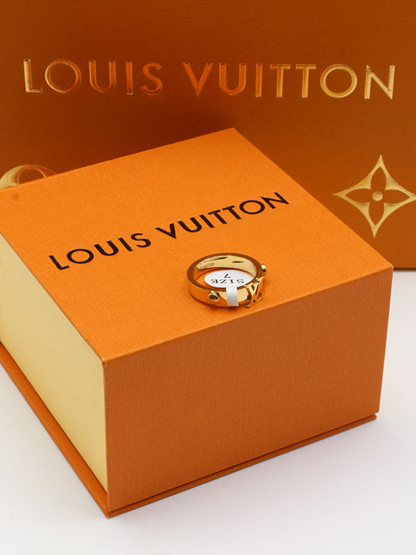 خاتم لويس فيتون لوقو ذهبي LV خواتم louis vuitton