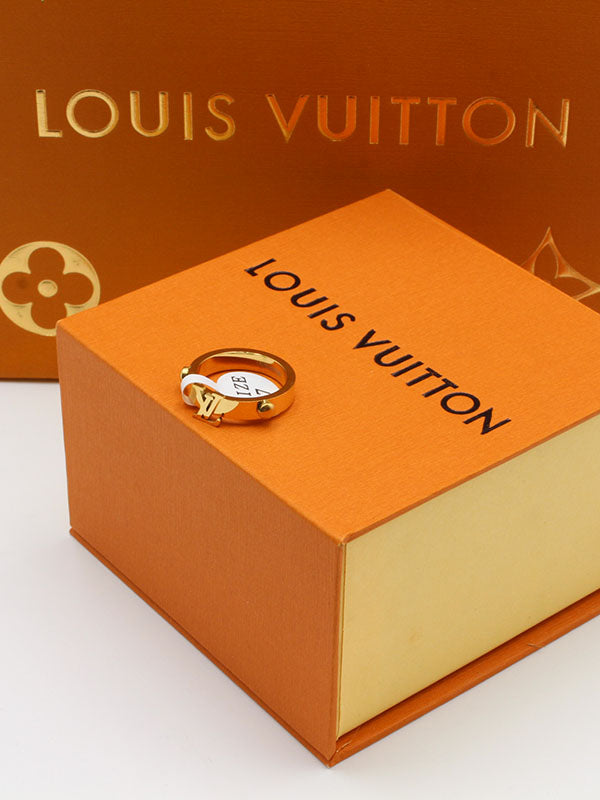 خاتم لويس فيتون لوقو ذهبي LV خواتم louis vuitton