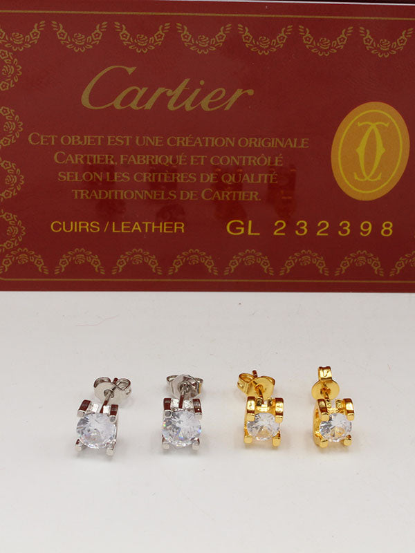 حلق كارتير زركون صعير لوقو حلق CARTIER