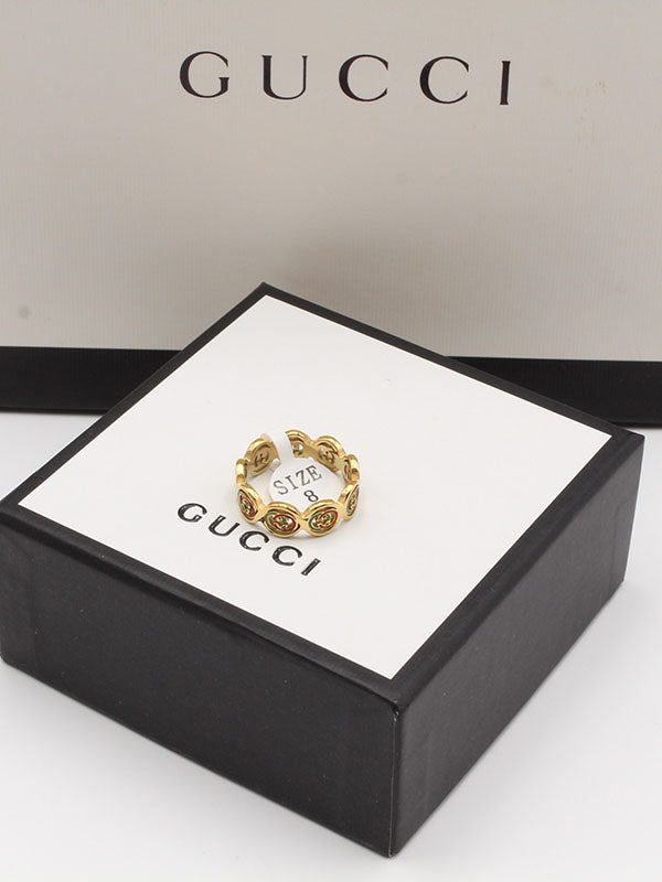 خاتم قوتشي دبلة ناعمة خواتم gucci ذهبي 6