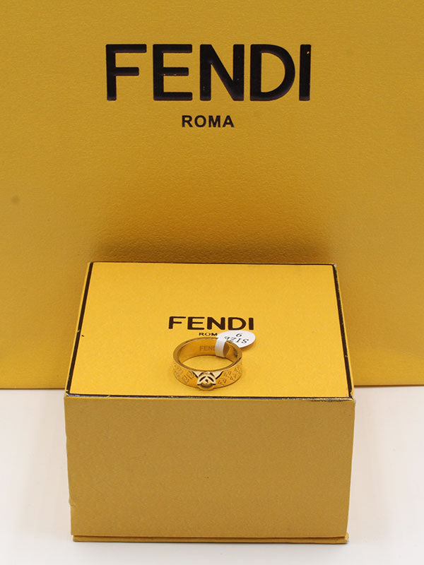 خاتم ذهبي فندي F خواتم fendi