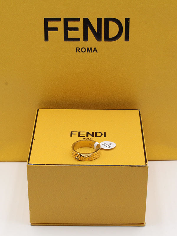 خاتم ذهبي فندي F خواتم fendi