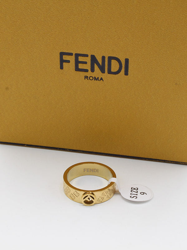 خاتم ذهبي فندي F خواتم fendi