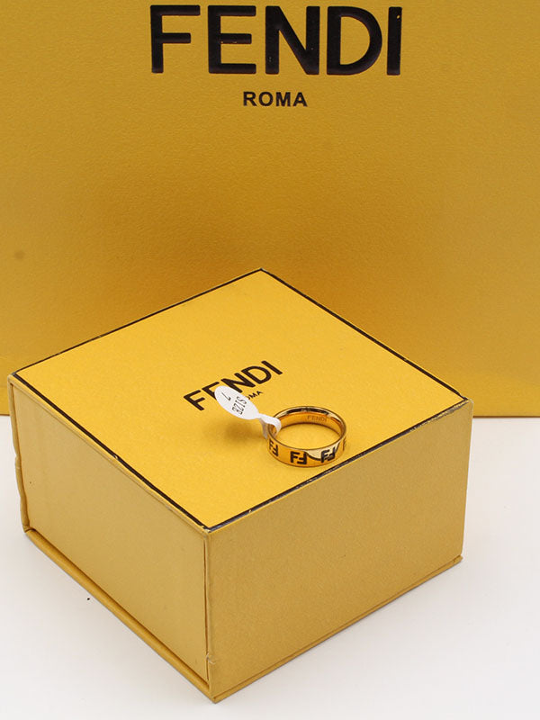 SLIM دبلة ذهبي فندي خواتم fendi