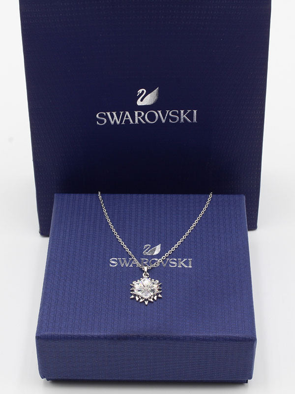 سلسال سواروفسكي وردة سلسال Swarovski فضي