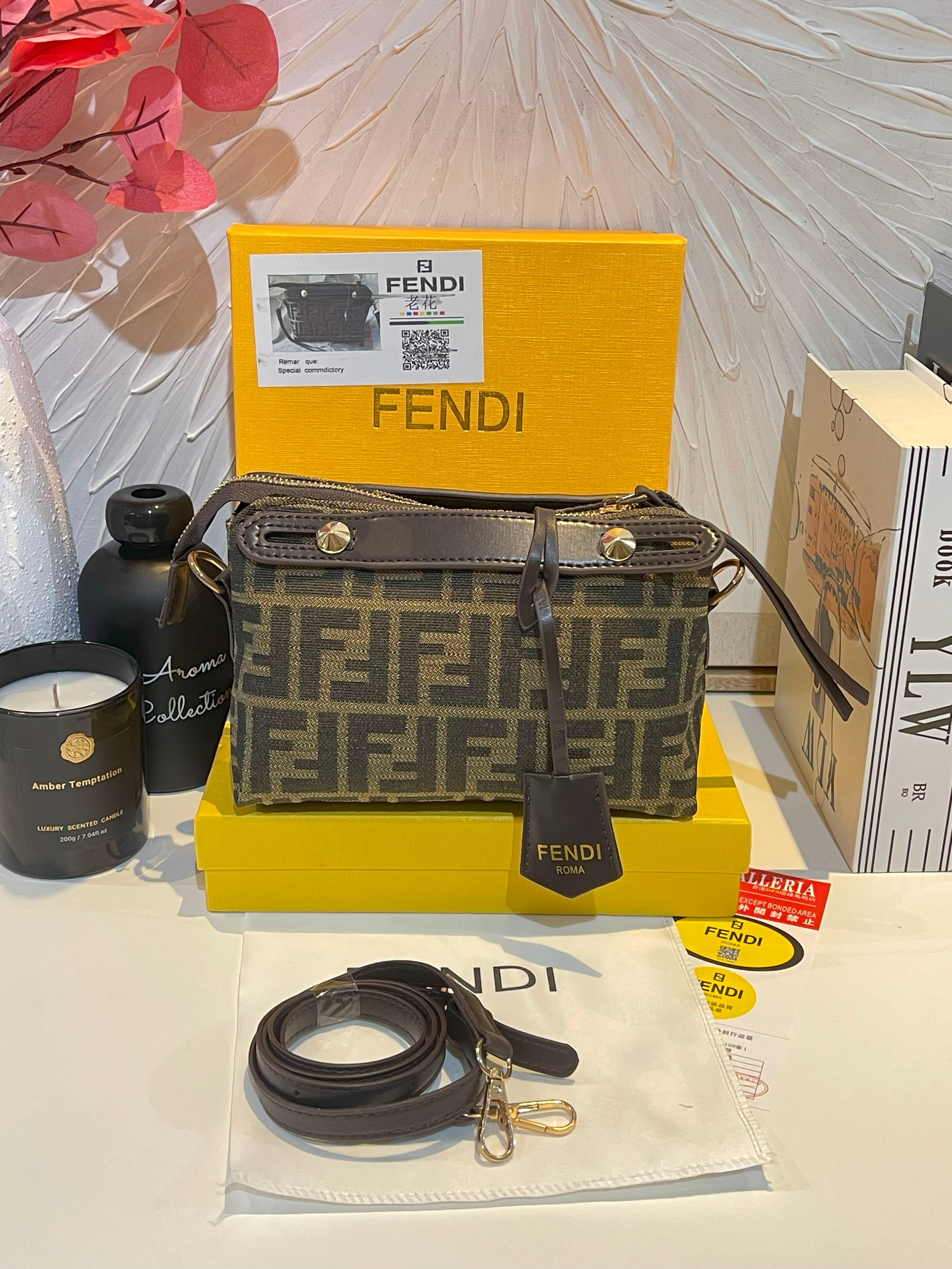 شنطة فندي بنية صغيرة شنط وحقائب fendi bags بني