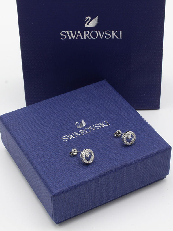 حلق سواروفسكي مدور صغير زركون حلق Swarovski
