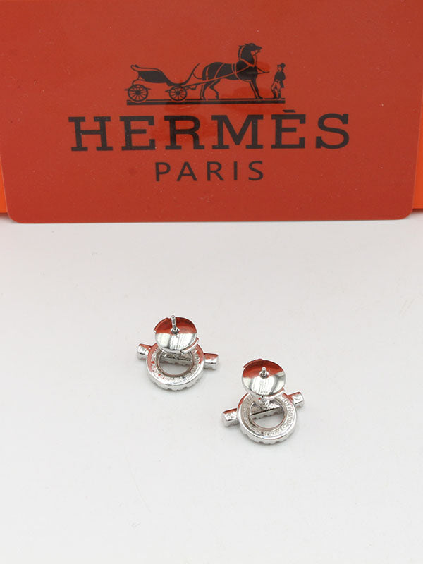 حلق هيرمز زركون لوقو حلق HERMES