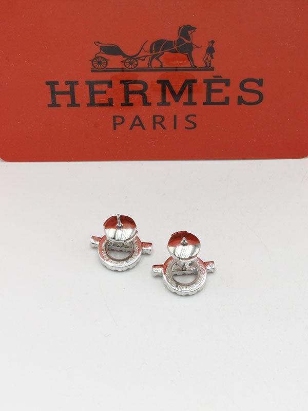 حلق هيرمز زركون لوقو حلق HERMES