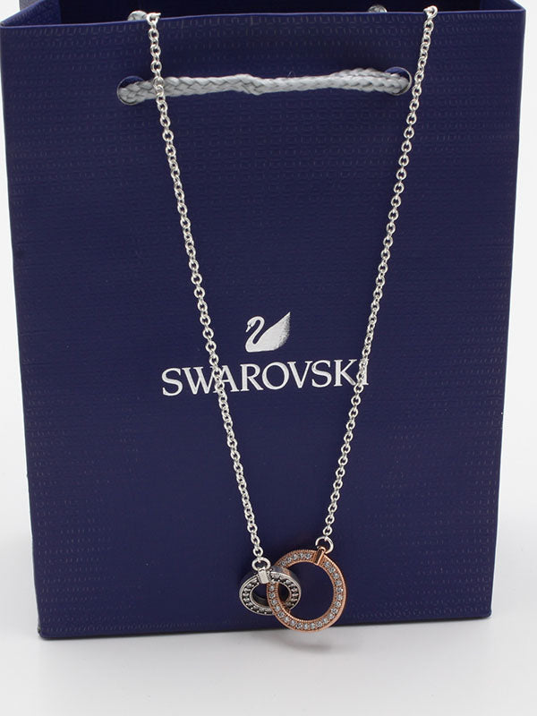 سلسال سواروفسكي حلقات ابيض سلسال Swarovski