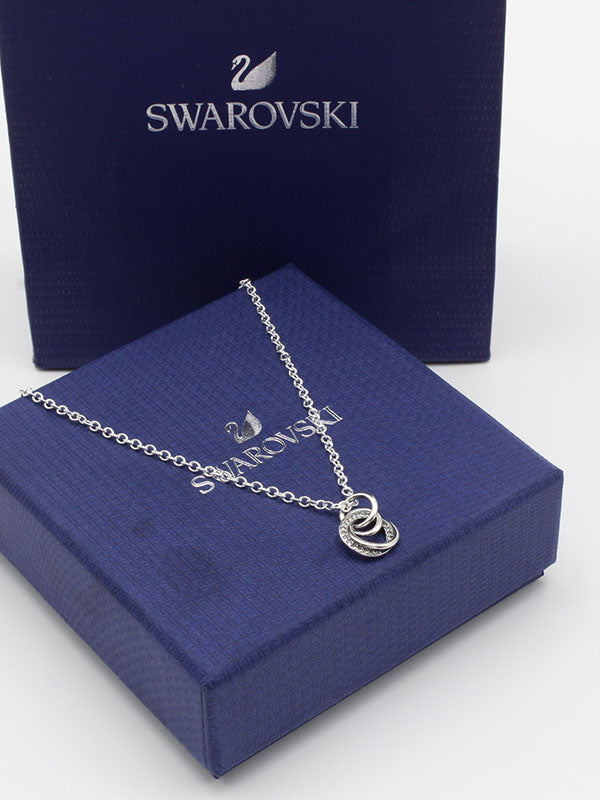 سلسال سواروفسكي حلقات فضة ابيض سلسال Swarovski