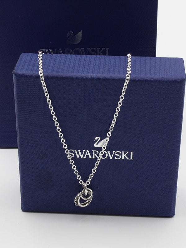 سلسال سواروفسكي حلقات فضة ابيض سلسال Swarovski ابيض