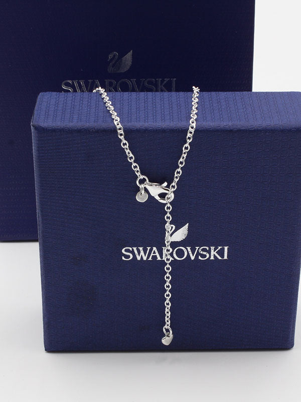 سلسال سواروفسكي حلقات فضة ابيض سلسال Swarovski