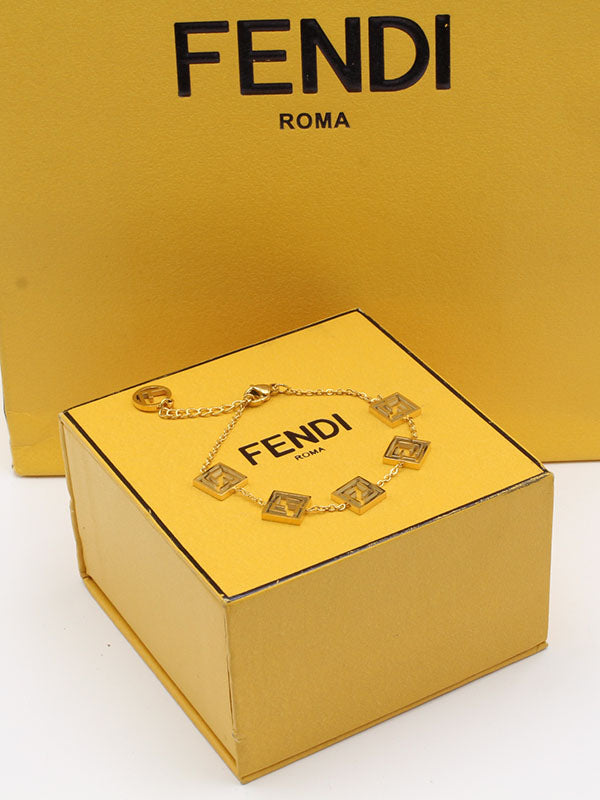 اسواره فندي شاين ذهبي لوقو اسواره fendi