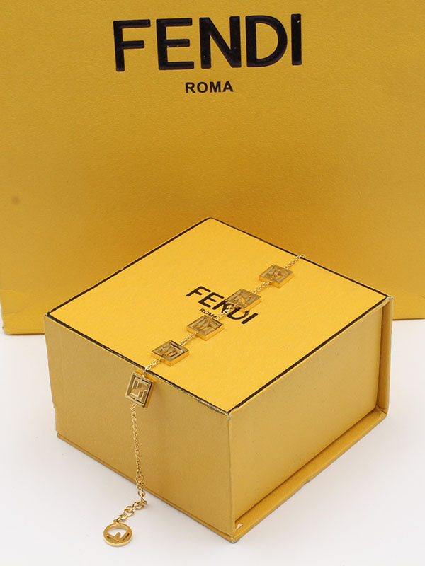 اسواره فندي شاين ذهبي لوقو اسواره fendi