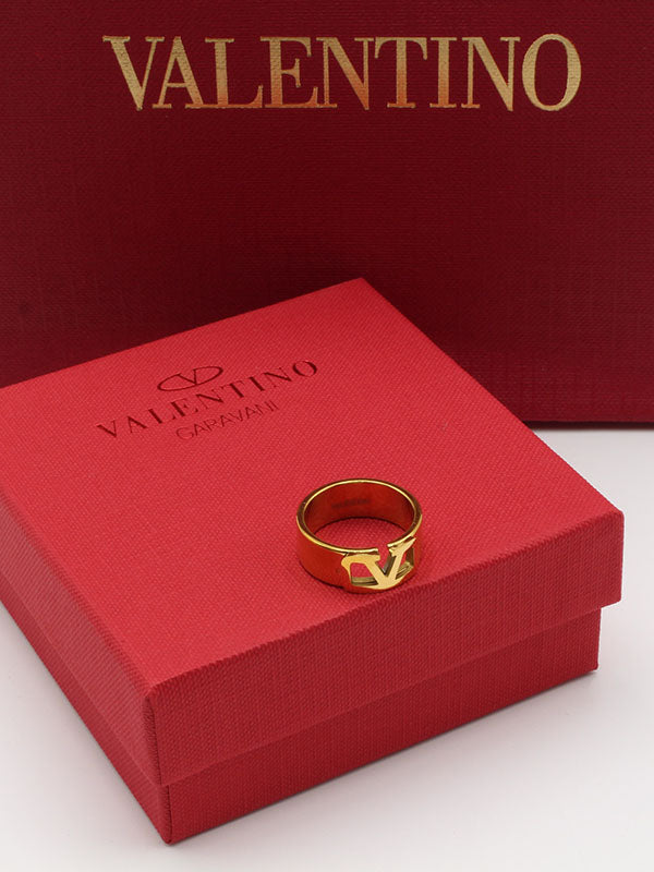 دبلة فالنتينو العريضه خواتم VALENTINO ذهبي 6