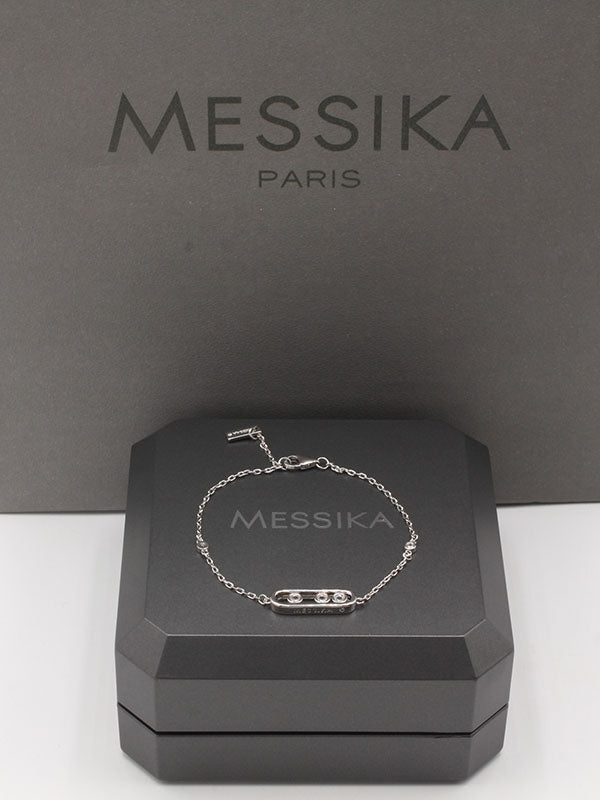 اساور ميسيكا زركون ميتال ثري ستون اسواره messika فضي