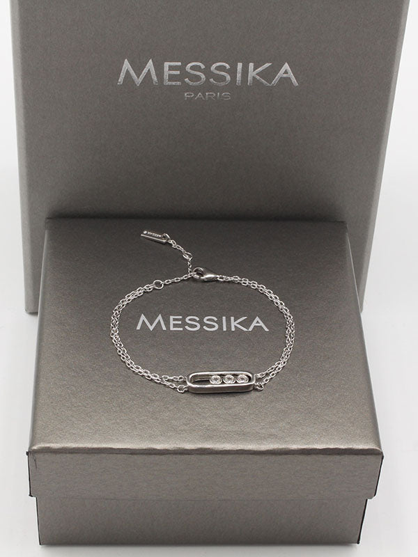 اساور ميسيكا ميتال زركون دبل شاين اسواره messika فضي