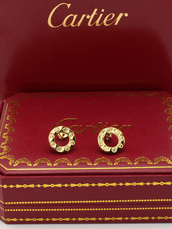 حلق كارتير مدور ميتال حلق CARTIER