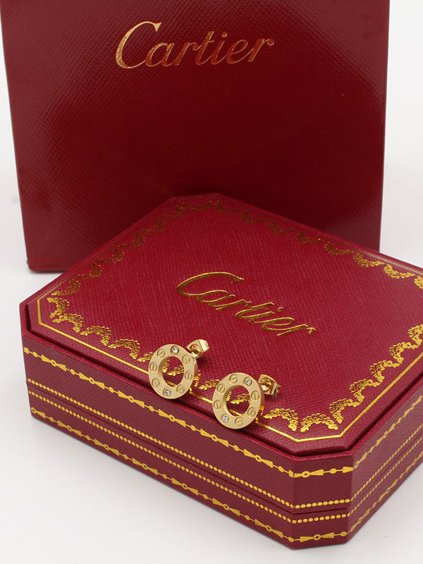 حلق كارتير مدور ميتال حلق CARTIER