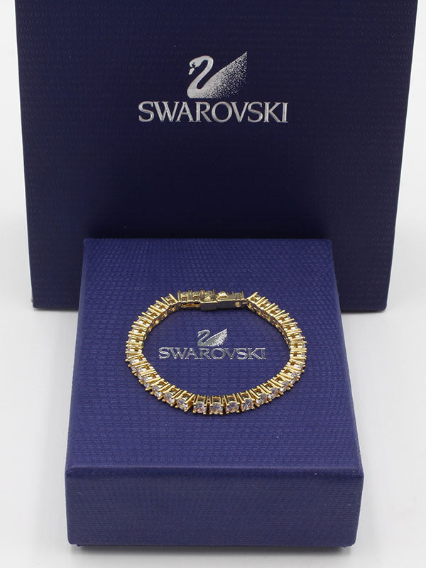 اساور تنس سواروفسكي بيق زركون 384 اسواره Swarovski ذهبي