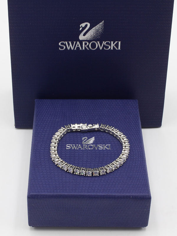 اساور تنس سواروفسكي بيق زركون 384 اسواره Swarovski فضي