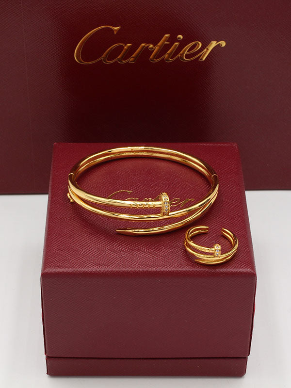 اساور كارتير مع خاتم 409 اسواره CARTIER ذهبي
