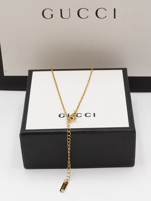 سلسال قوتشي اسطواني ذهبي سلسال gucci