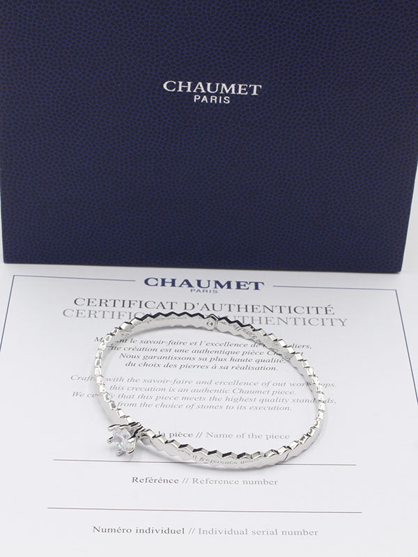 اسواره شومية زركون ون ستون لوقو اسواره chaumet