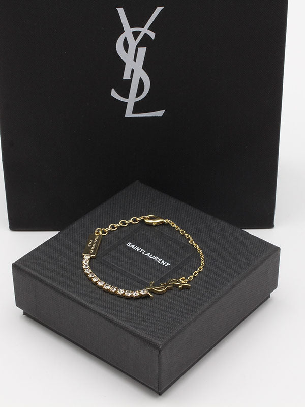 اسواره ايف سان لوران لوقو كريستال اسواره ysl ذهبي