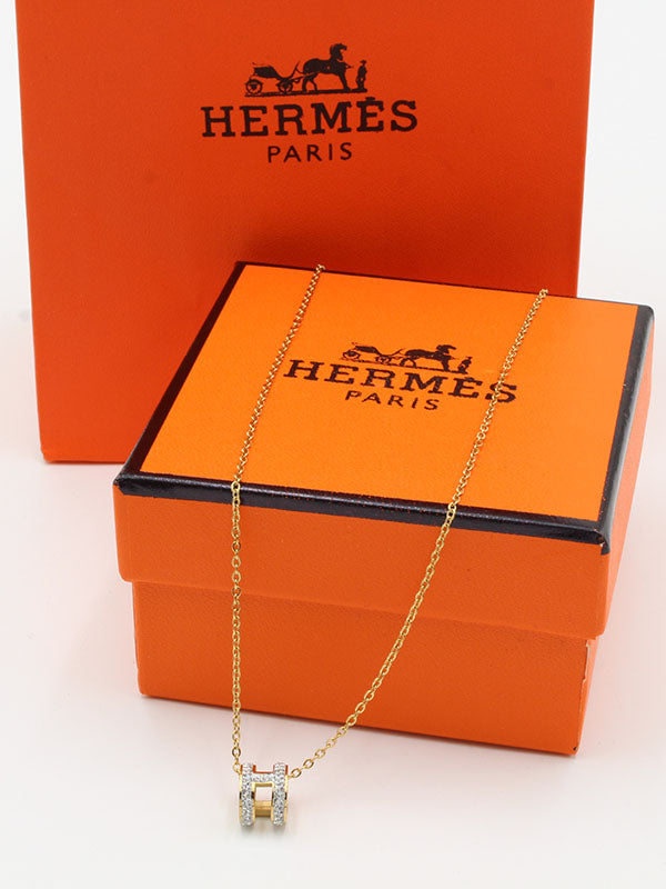سلسال هيرمز كريستال سلسال HERMES ذهبي